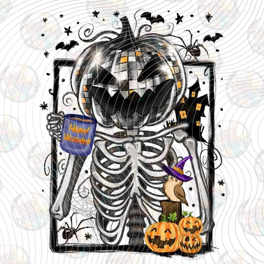 HLW 2114 - SKELETON PUMPKIN HALLOWEEN