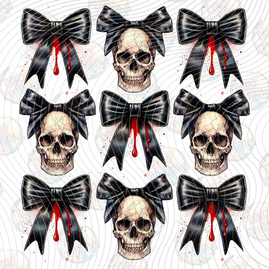 HLW 2119 - SKULL BOW PATTERN