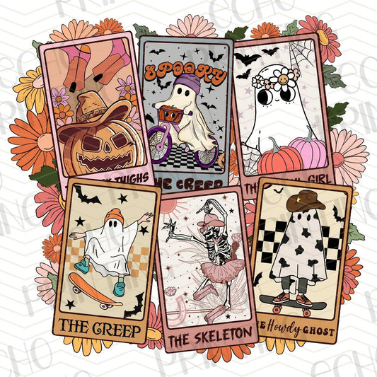 HLW 216 - 4-CARD SET: THE CREEP, THE SKELETON, THE FRIENDLY GHOST, THE GHOUL GIRL