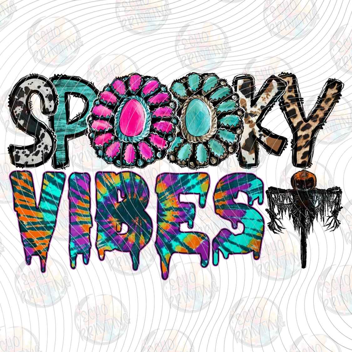 HLW 2165 - SPOOKY VIBES RETRO LETTERING