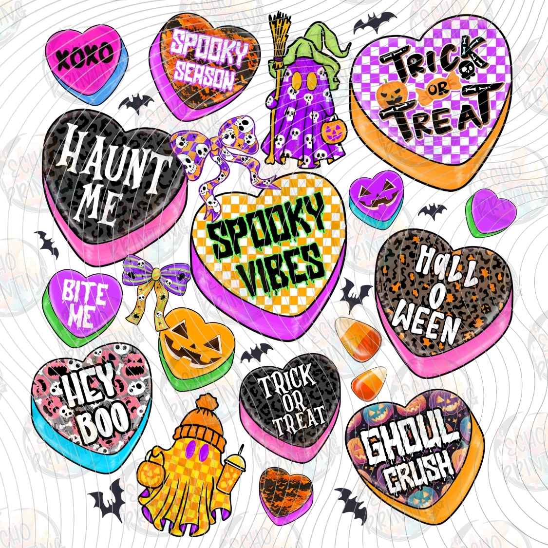 HLW 2166 - SPOOKY VIBES BUTTON COLLAGE