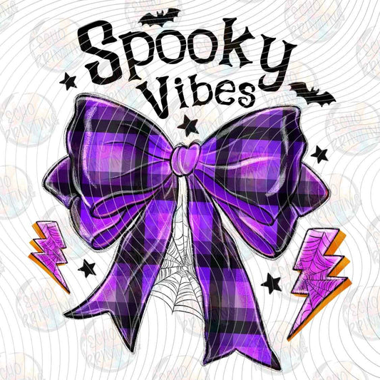 HLW 2168 - SPOOKY VIBES PURPLE BOW