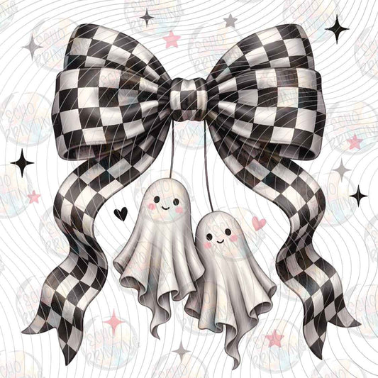 HLW 2384 - GHOST CHECKERBOARD BOW