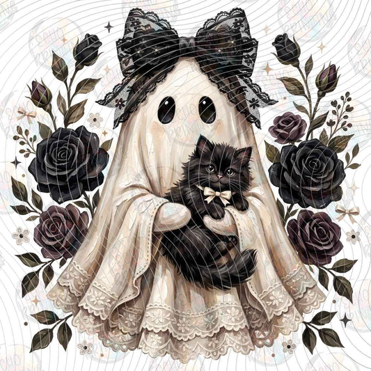 HLW 2389 - GHOST WITH BLACK CAT
