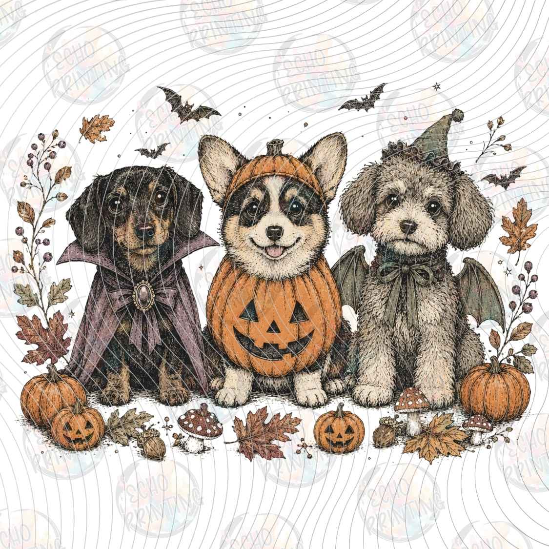 HLW 2408 - HALLOWEEN PUPPIES COLLAGE