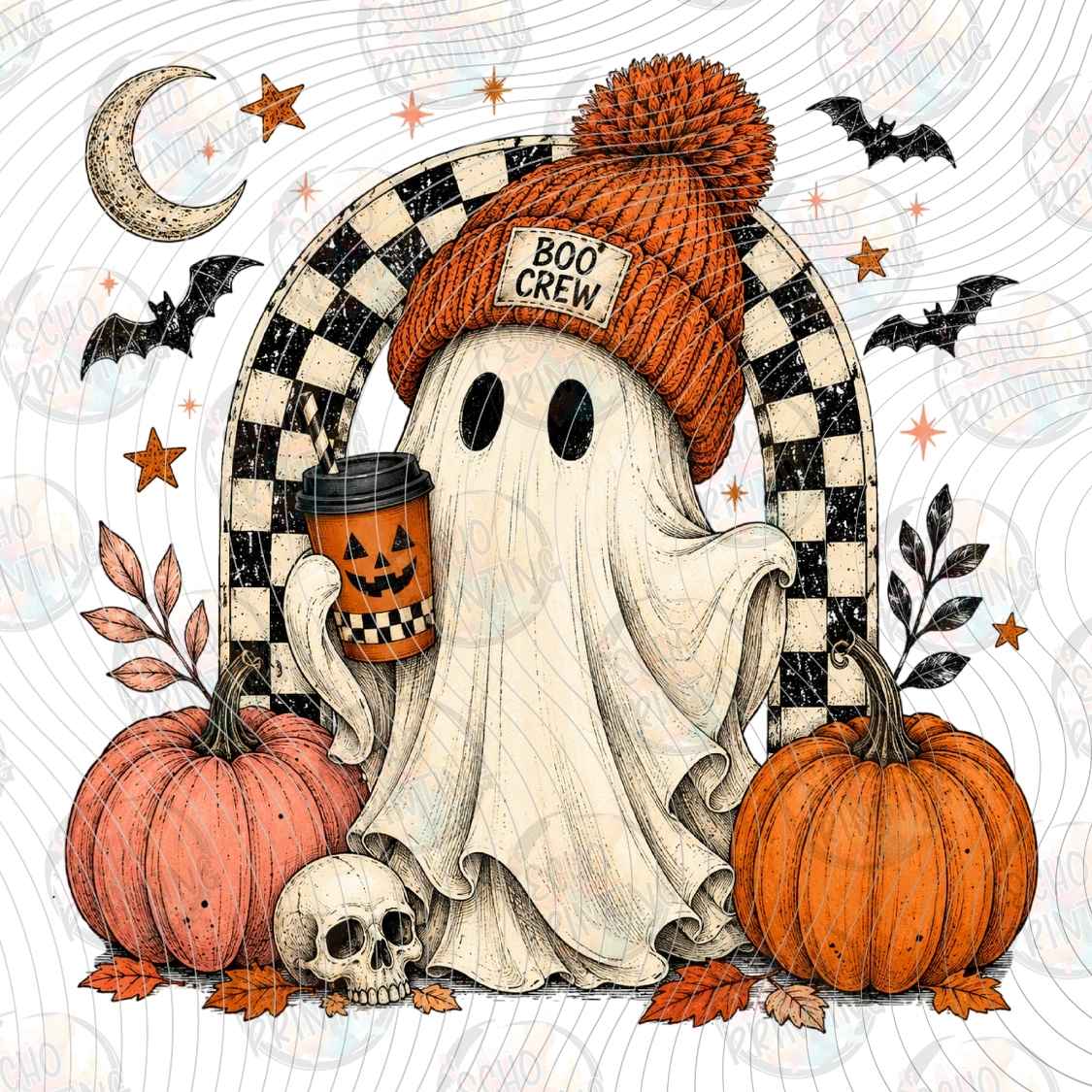 HLW 2431 - COZY GHOST PUMPKINS