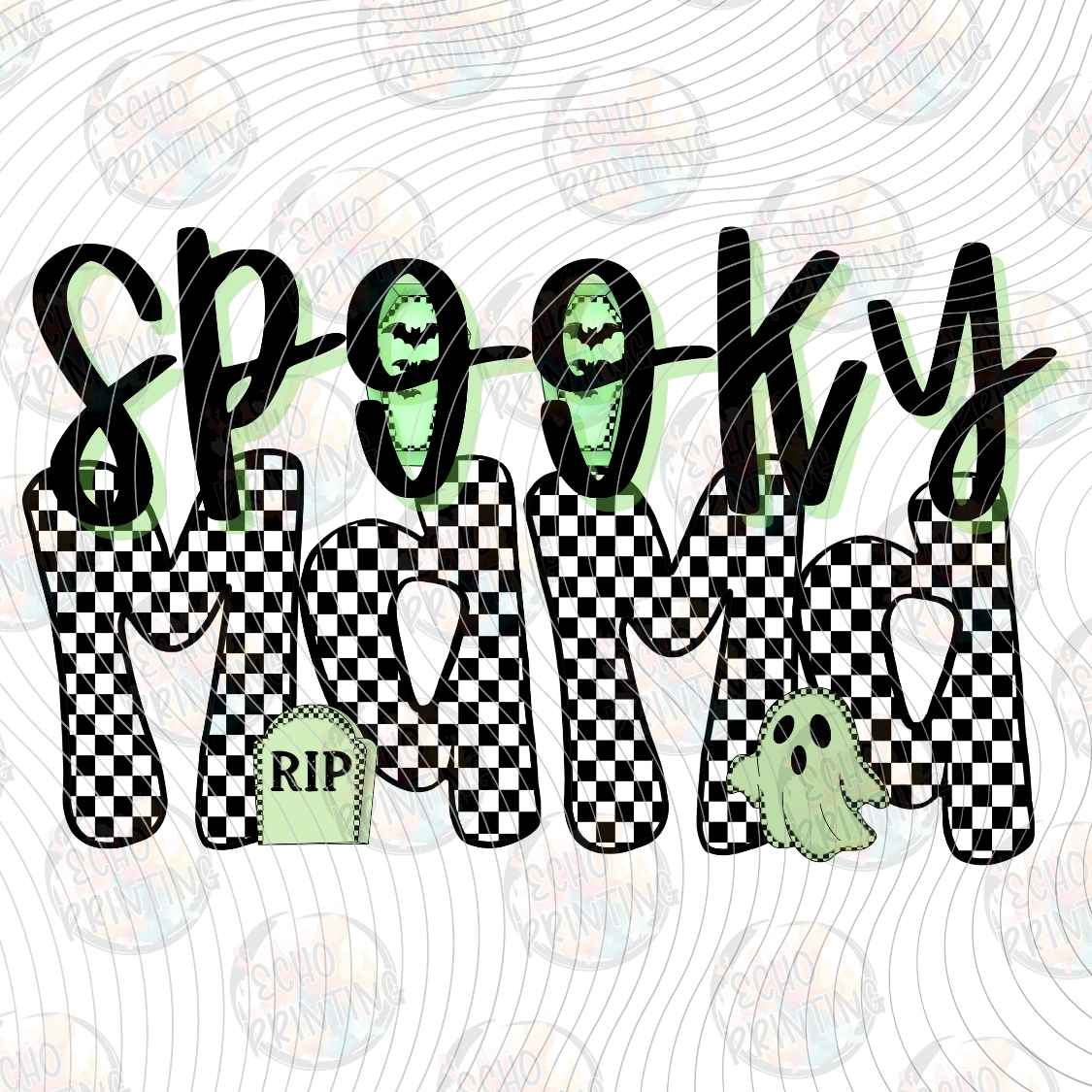 HLW 2492 - SPOOKY MAMA CHECKERBOARD