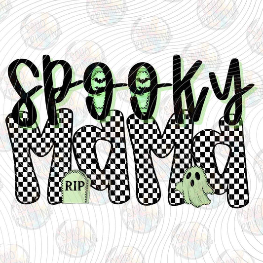 HLW 2492 - SPOOKY MAMA CHECKERBOARD
