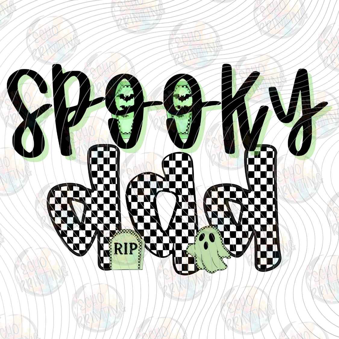 HLW 2533 - SPOOKY MOM CHECKERBOARD