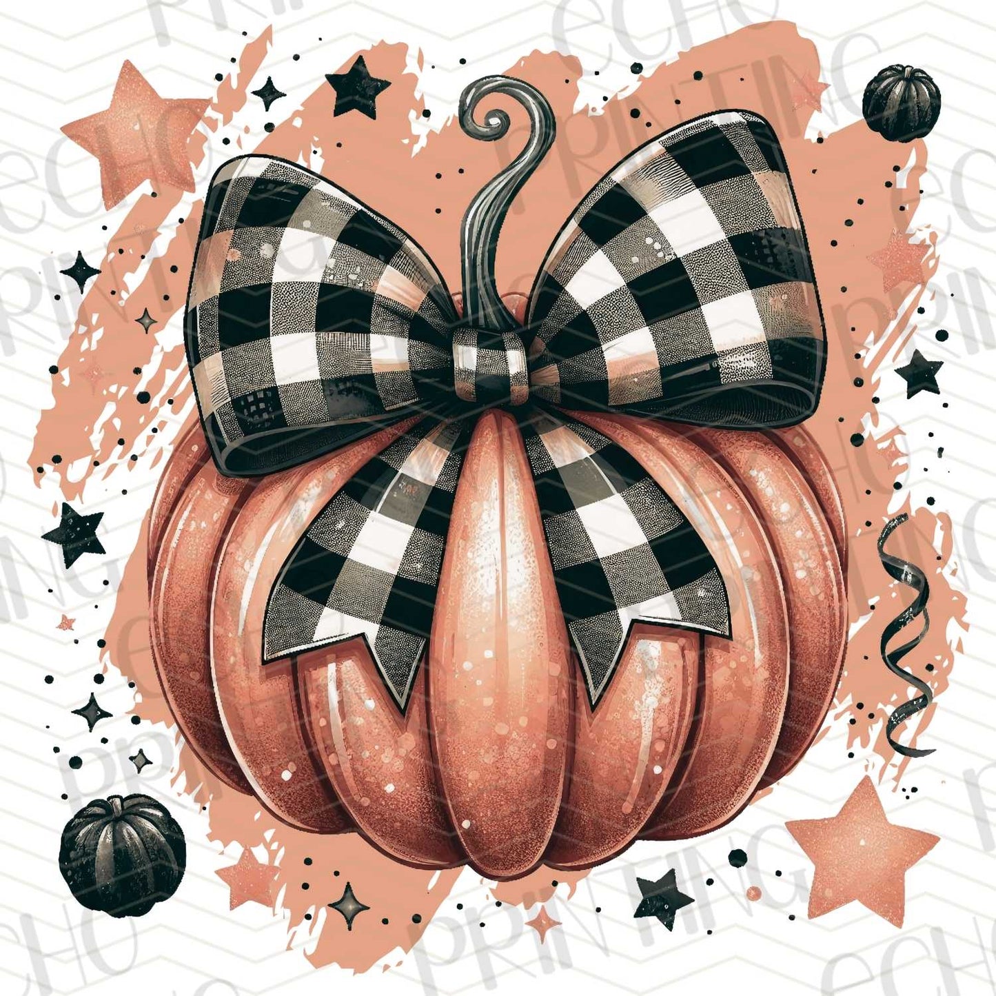 HLW 327 – GINGHAM BOW PUMPKIN