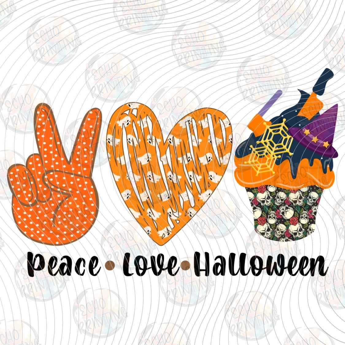 HLW 3307 - PEACE LOVE HALLOWEEN