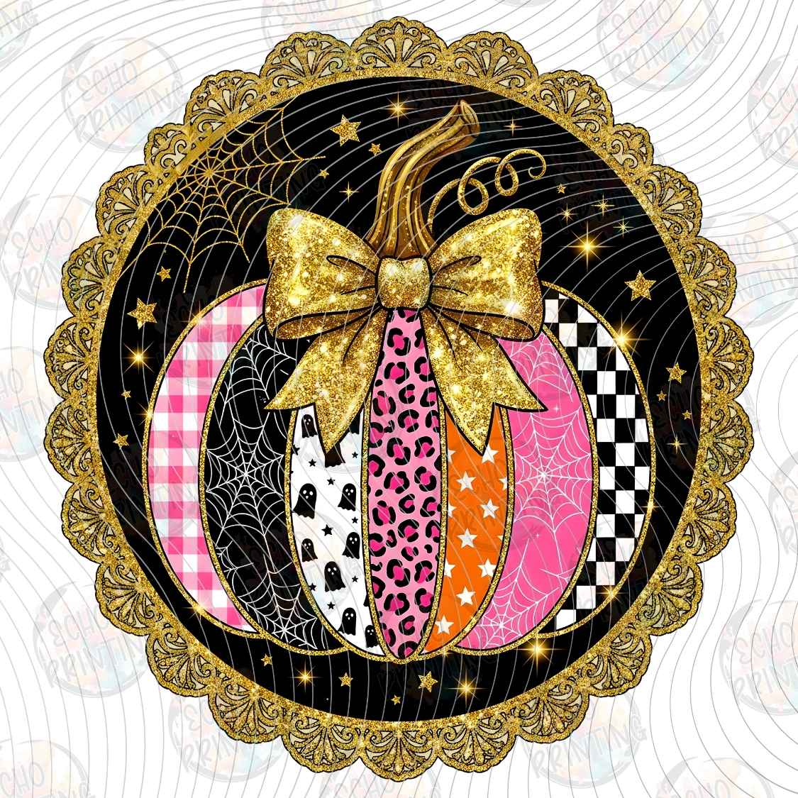 HLW 3319 - BLACK CAT PUMPKIN FRAME
