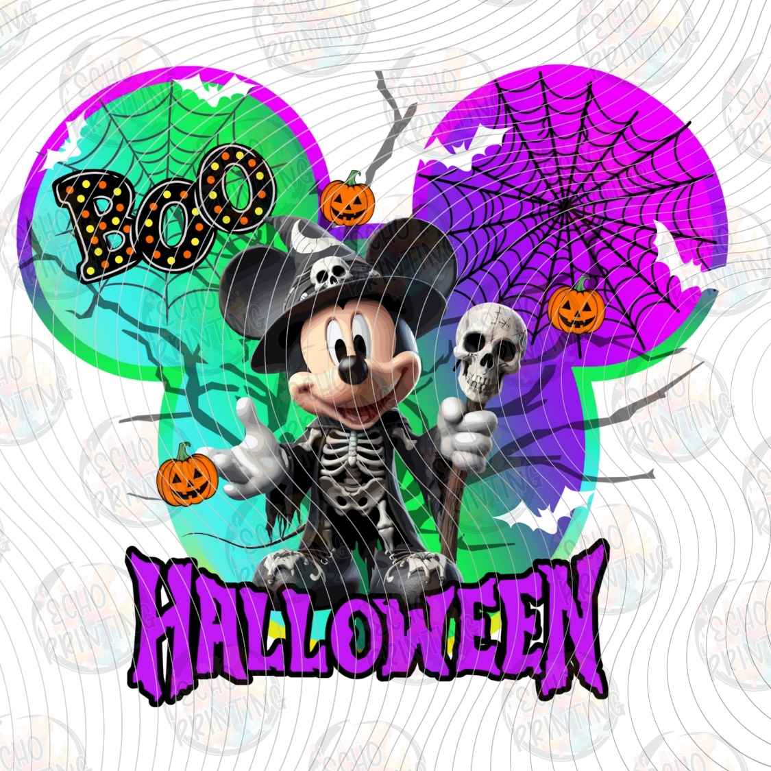 HLW 3485 - BOO HALLOWEEN SKULL