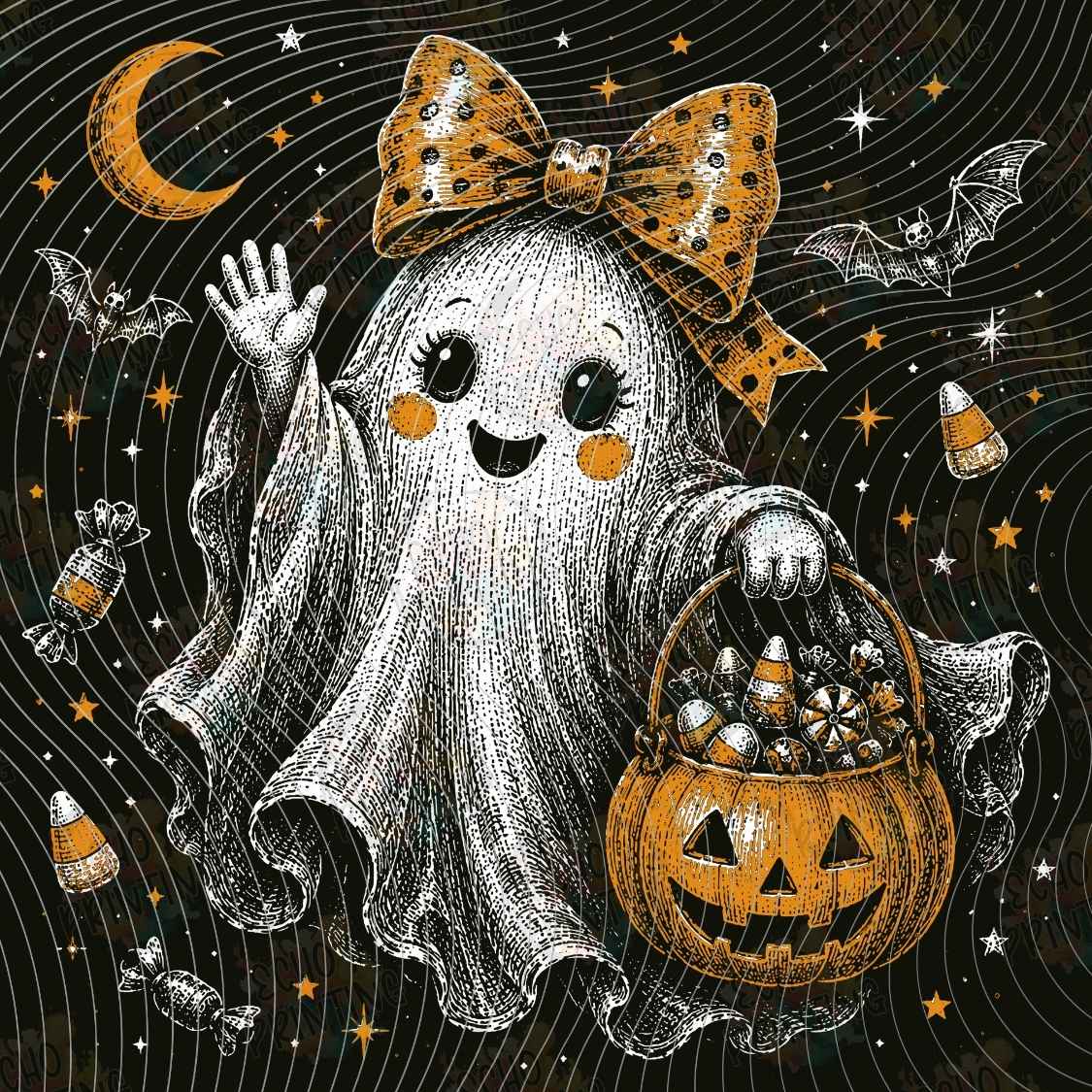 HLW 3775 - MOONLIT GHOST PUMPKIN