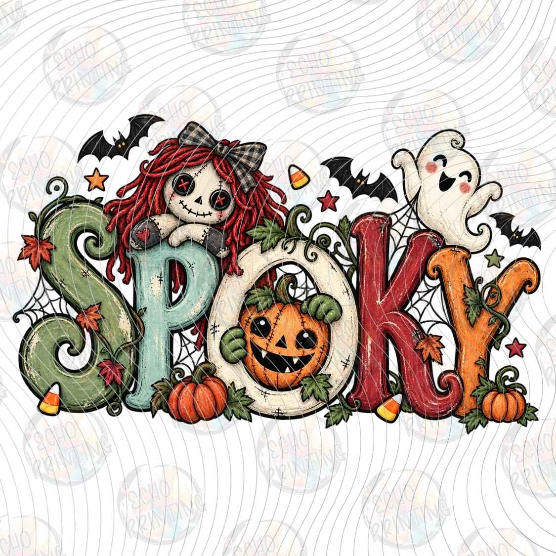 HLW 3959 - SPOOKY LETTERING COLLAGE