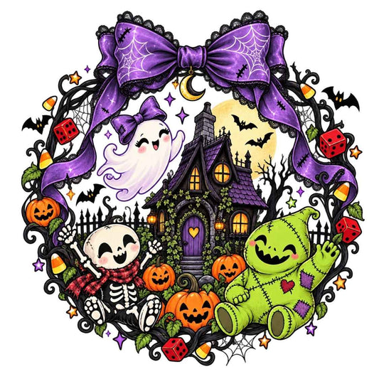 HLW 3976 - SPOOKY WREATH COLLAGE