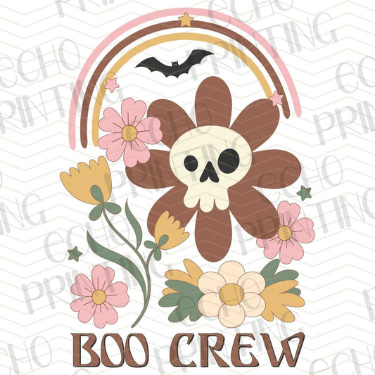 HLW 65 - BOO CREW FLORAL SKULL