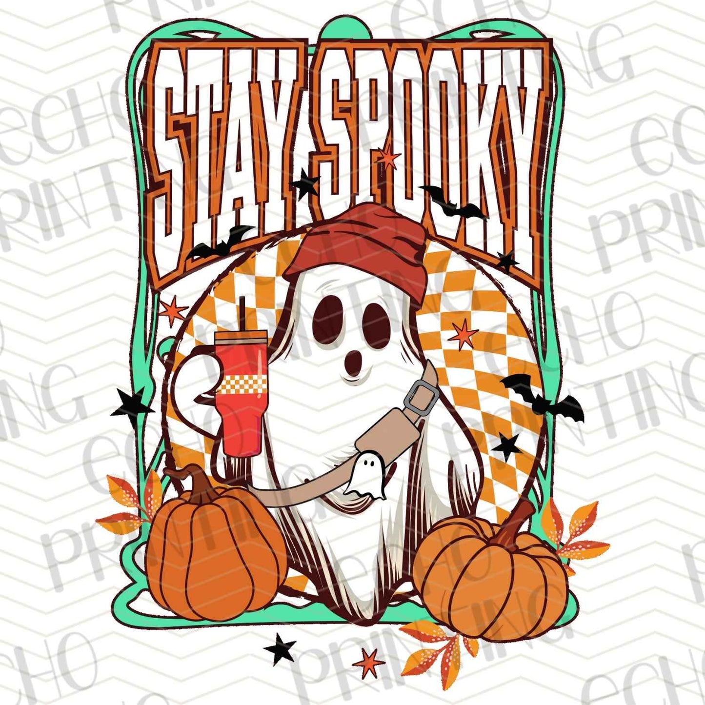 HLW 657 – STAY SPOOKY GHOST WITH PUMPKINS