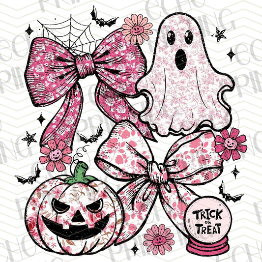 HLW 721 – GHOST WITH BOWS PUMPKINS