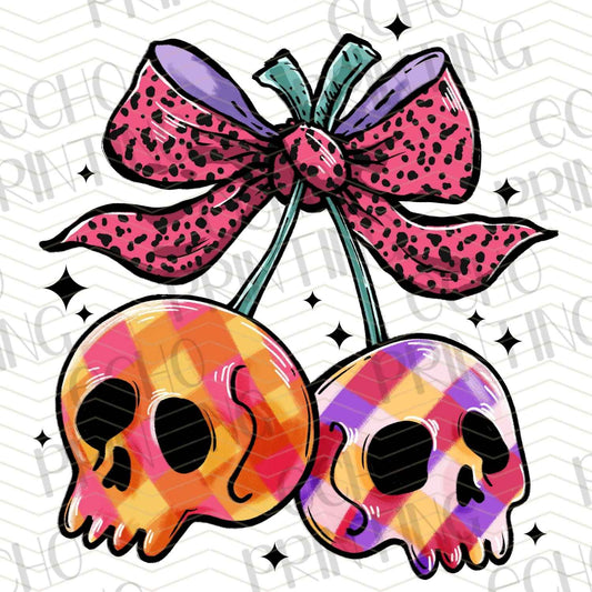 HLW 728 – SKULLS WITH PINK BOW
