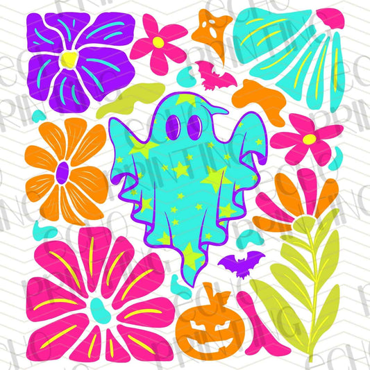 HLW 736 – BRIGHT RETRO FLORAL GHOST