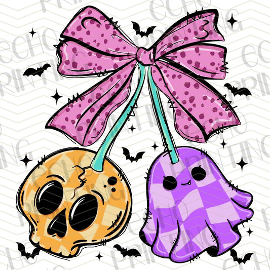 HLW 752 – SKULLS WITH PURPLE BOW