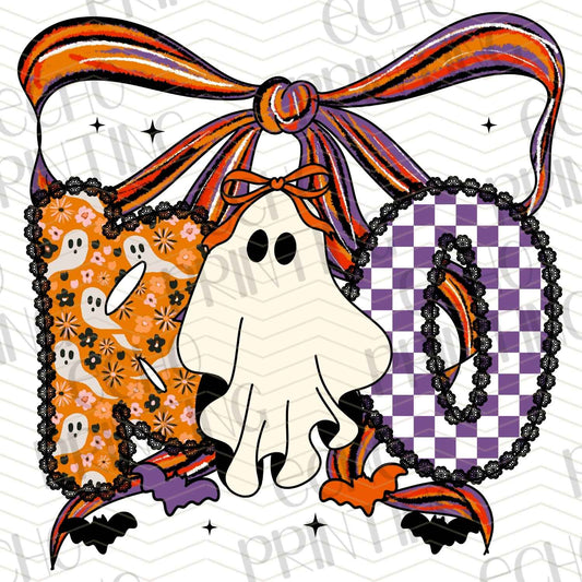 HLW 754 – ORANGE AND PURPLE BOW GHOST