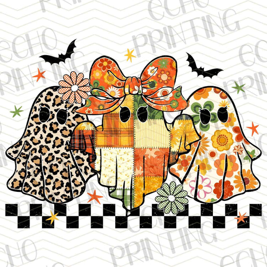 HLW 763 – LEOPARD AND CHECKERED GHOSTS WITH CANDY CORN