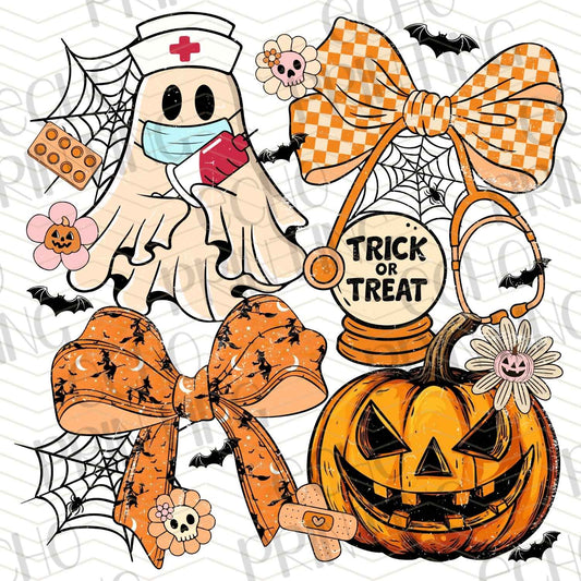 HLW 779 – HALLOWEEN NURSE GHOST WITH BOWS