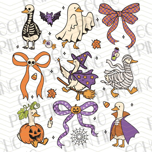 HLW 800 – HALLOWEEN GHOSTS BATS AND RIBBONS DOODLES