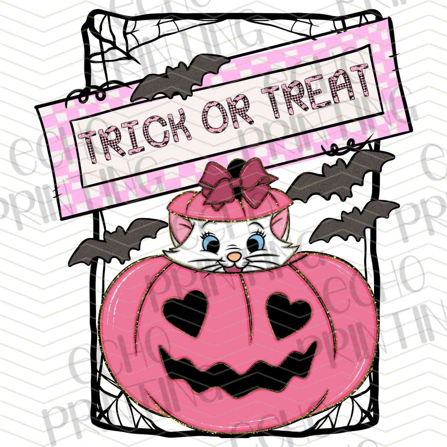 HLW 926 – PINK PUMPKIN TRICK OR TREAT SIGN