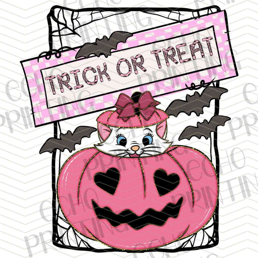 HLW 926 – PINK PUMPKIN TRICK OR TREAT SIGN