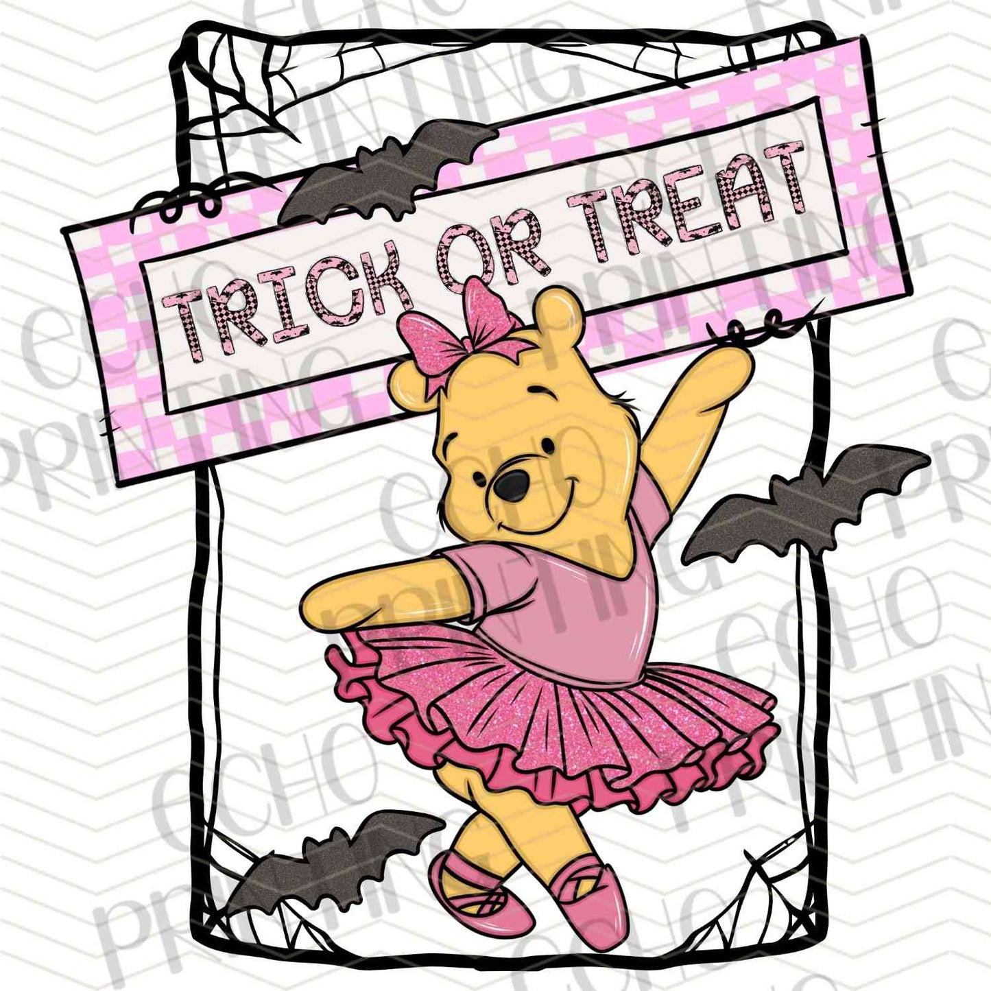 HLW 929 – BEAR CHARACTER TRICK OR TREAT SIGN