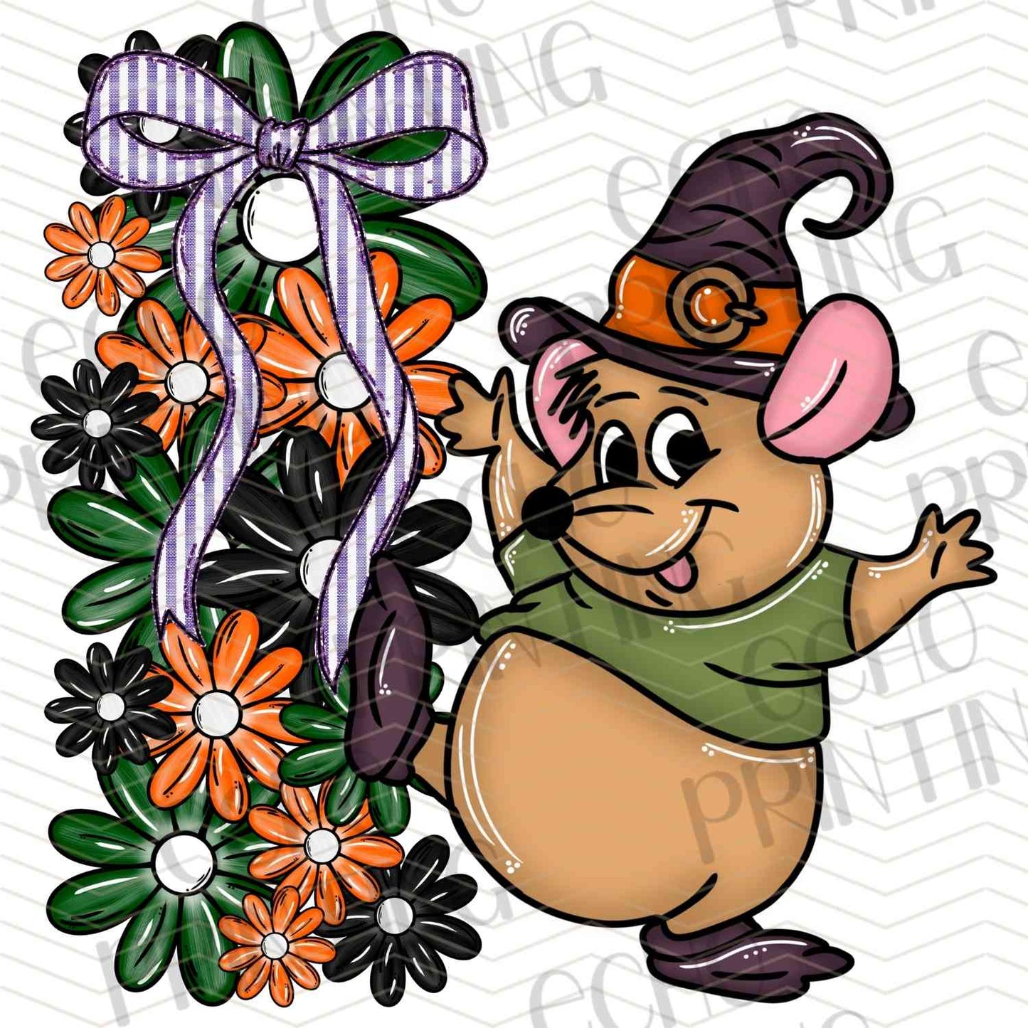 HLW 955 – MOUSE COSTUME HALLOWEEN WITH FLOWERS