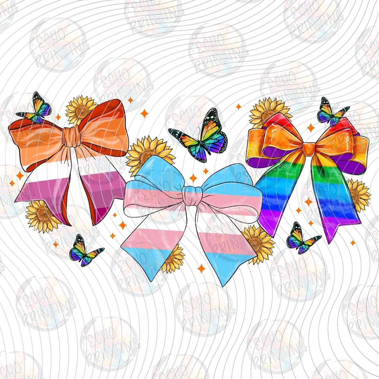 HMRG 14 - PRIDE BOWS WITH BUTTERFLIES