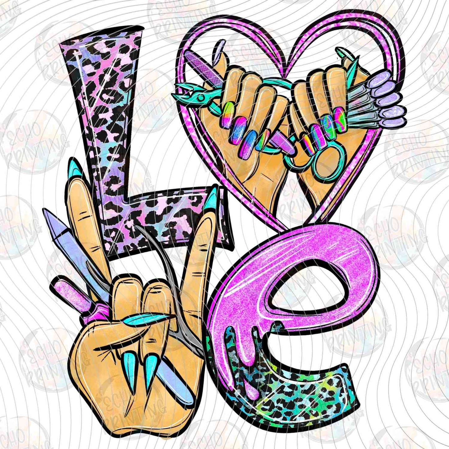HRSTL 7 - LOVE LEOPARD PRINT HAIR TOOLS