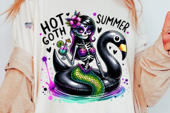 E40455 - Hot Goth Summer Black Swan Floaty