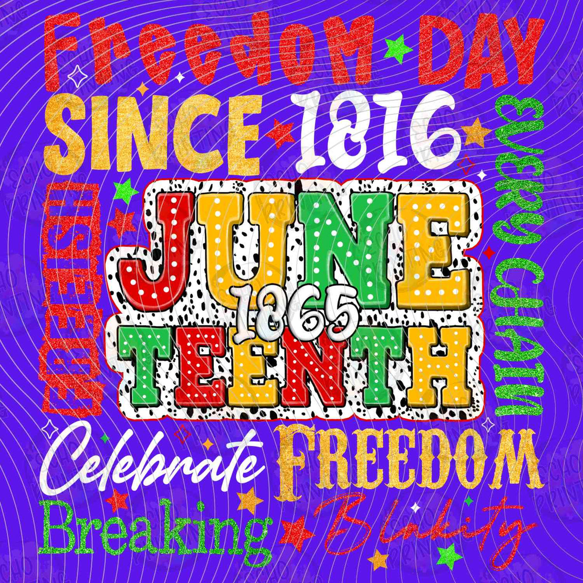 JNTHG 2 - FREEDOM DAY SINCE 1865 JUNETEENTH PURPLE