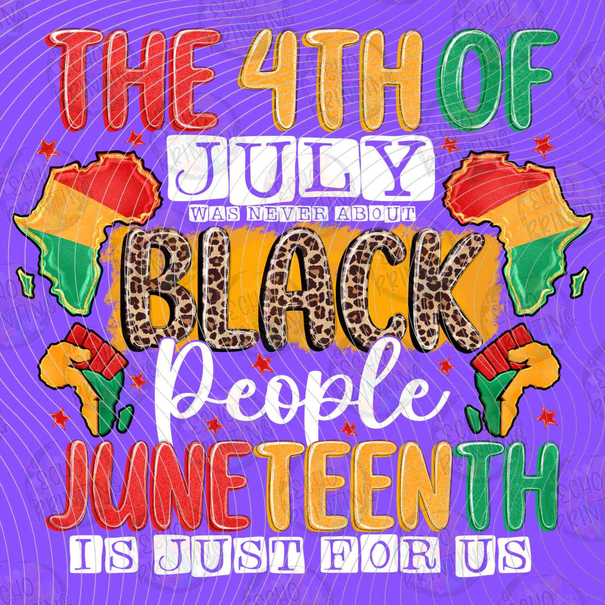 JNTHG 26 - THE 4TH OF JULY BLACK PEOPLE JUNETEENTH PURPLE