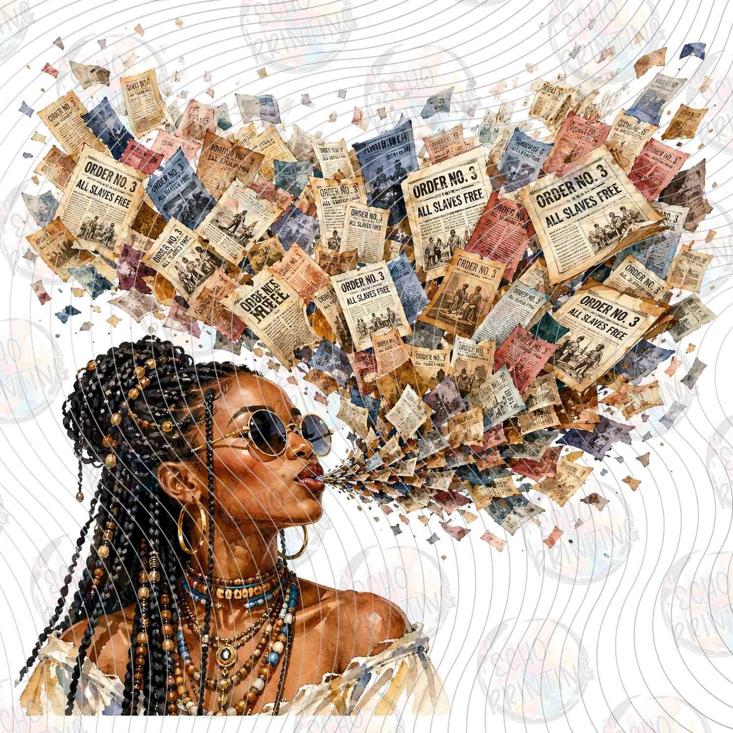JNTHG 57 - WOMAN WITH VINTAGE PAPERS