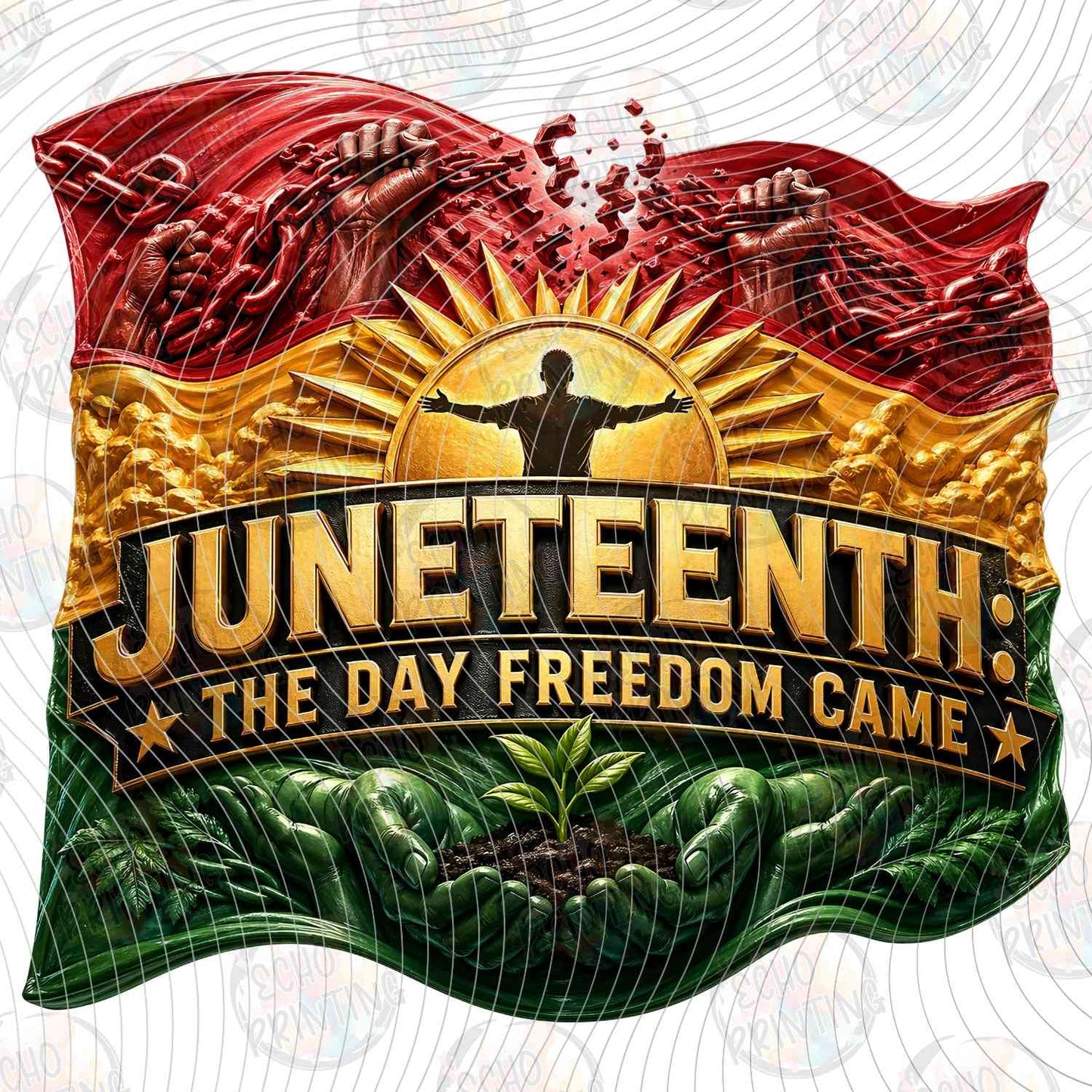 JNTHG 75 - JUNETEENTH THE DAY FREEDOM CAME FLAG