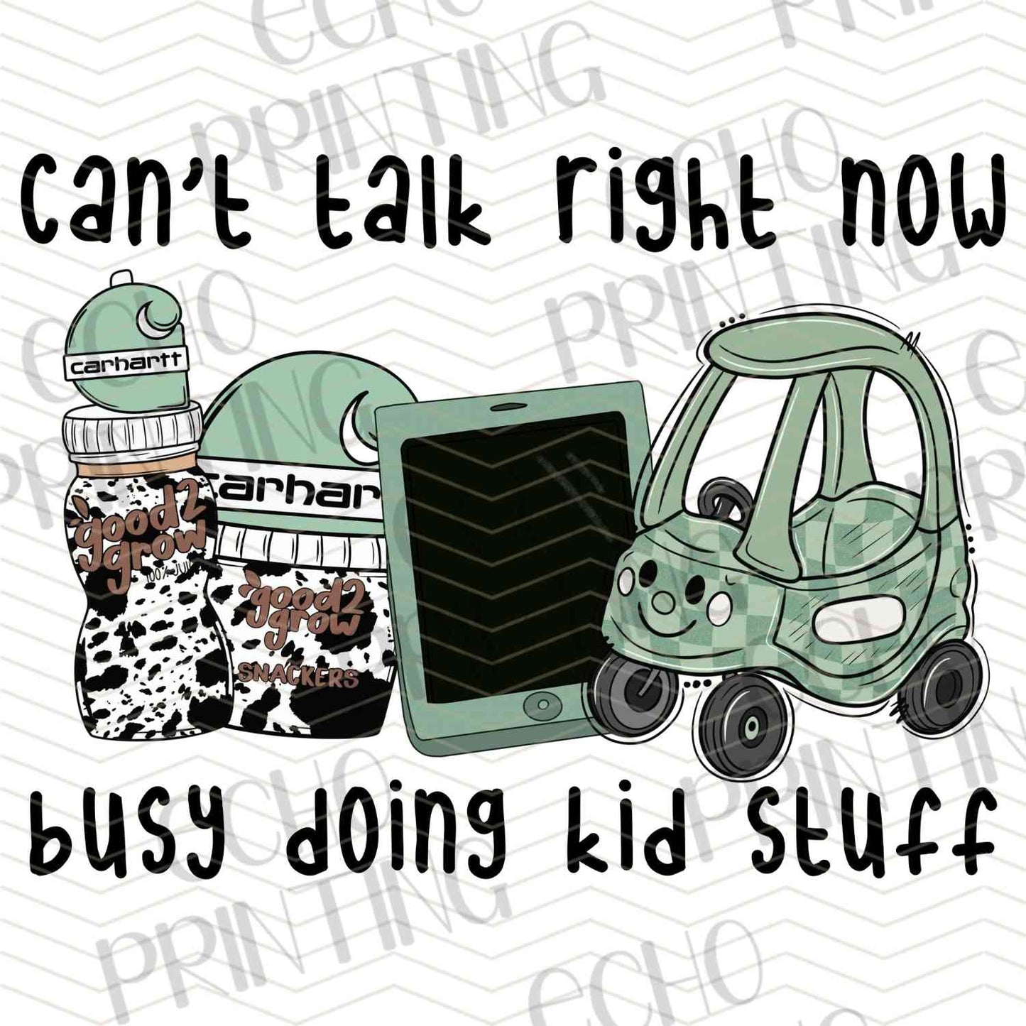 KDDG 135 - CAN’T TALK BUSY KID STUFF (GREEN)