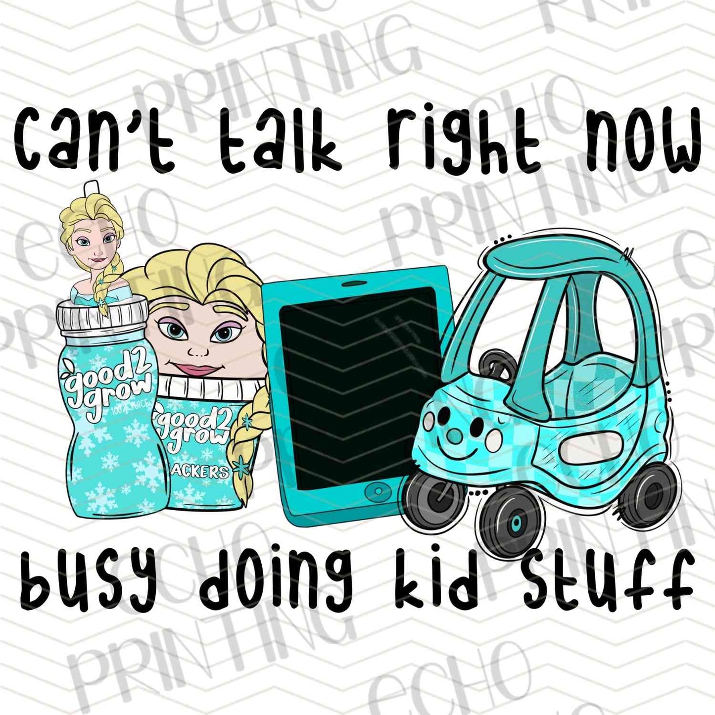 KDDG 136 - CAN’T TALK BUSY KID STUFF (BLUE)