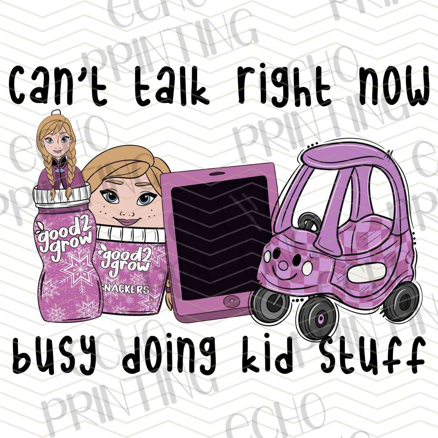KDDG 137 - CAN’T TALK BUSY KID STUFF (PINK)
