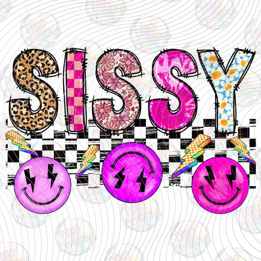 KDDG 216 - SISSY SMILEY FACES CHECKERBOARD