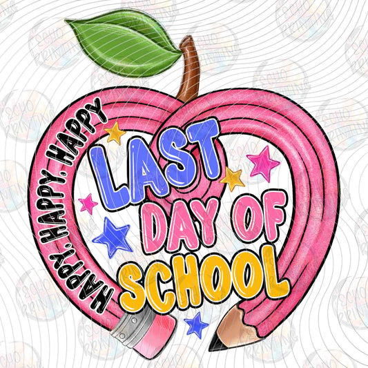LDOS 109 - HAPPY LAST DAY OF SCHOOL PINK APPLE