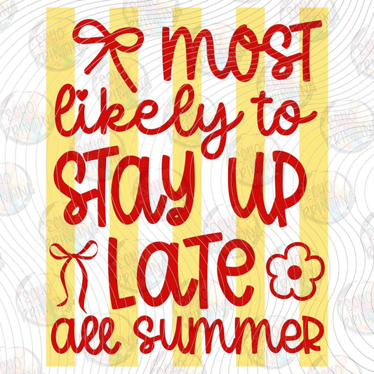 LDOS 124 - MOST LIKELY TO STAY UP LATE ALL SUMMER