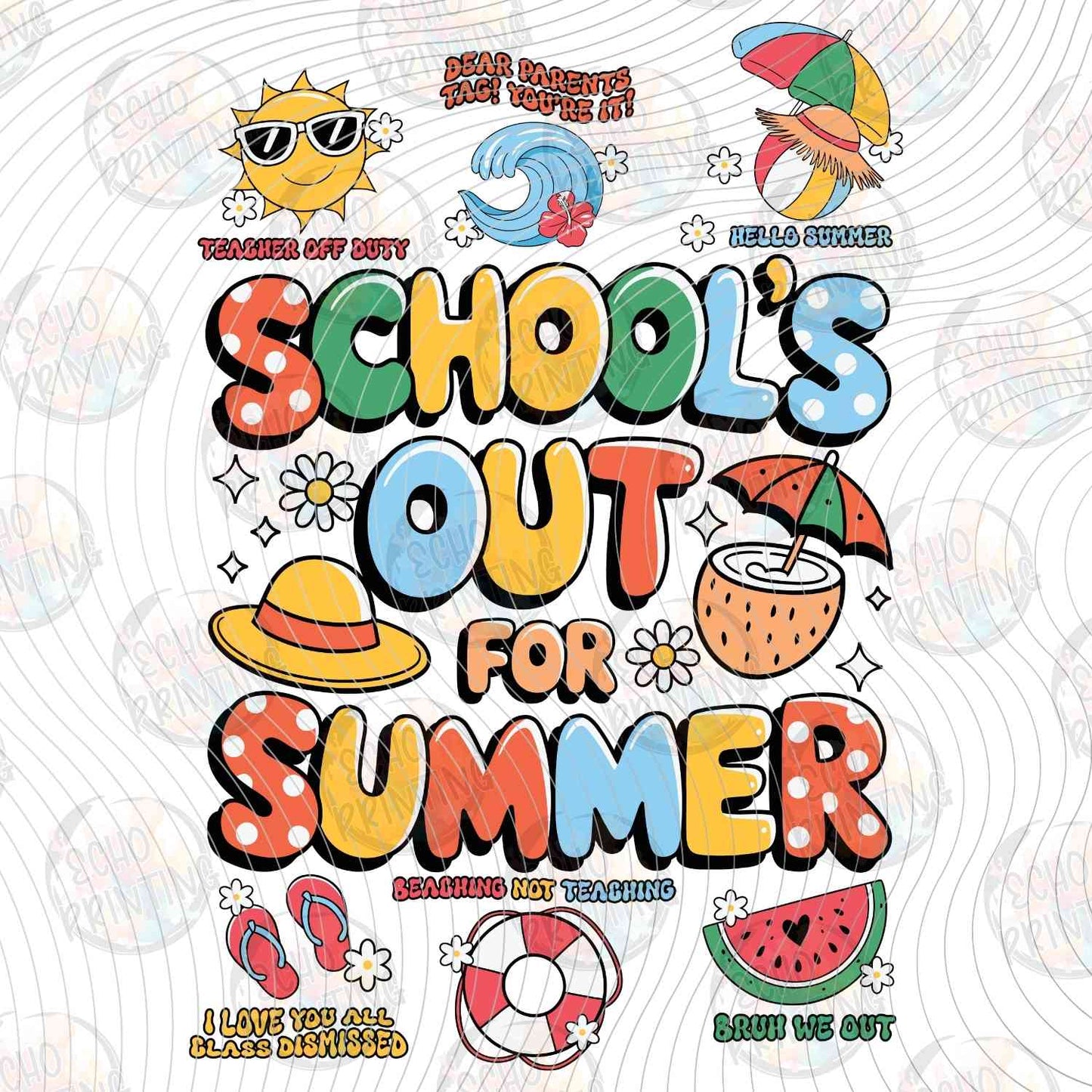 LDOS 24 - SCHOOL'S OUT FOR SUMMER BEACH ICONS