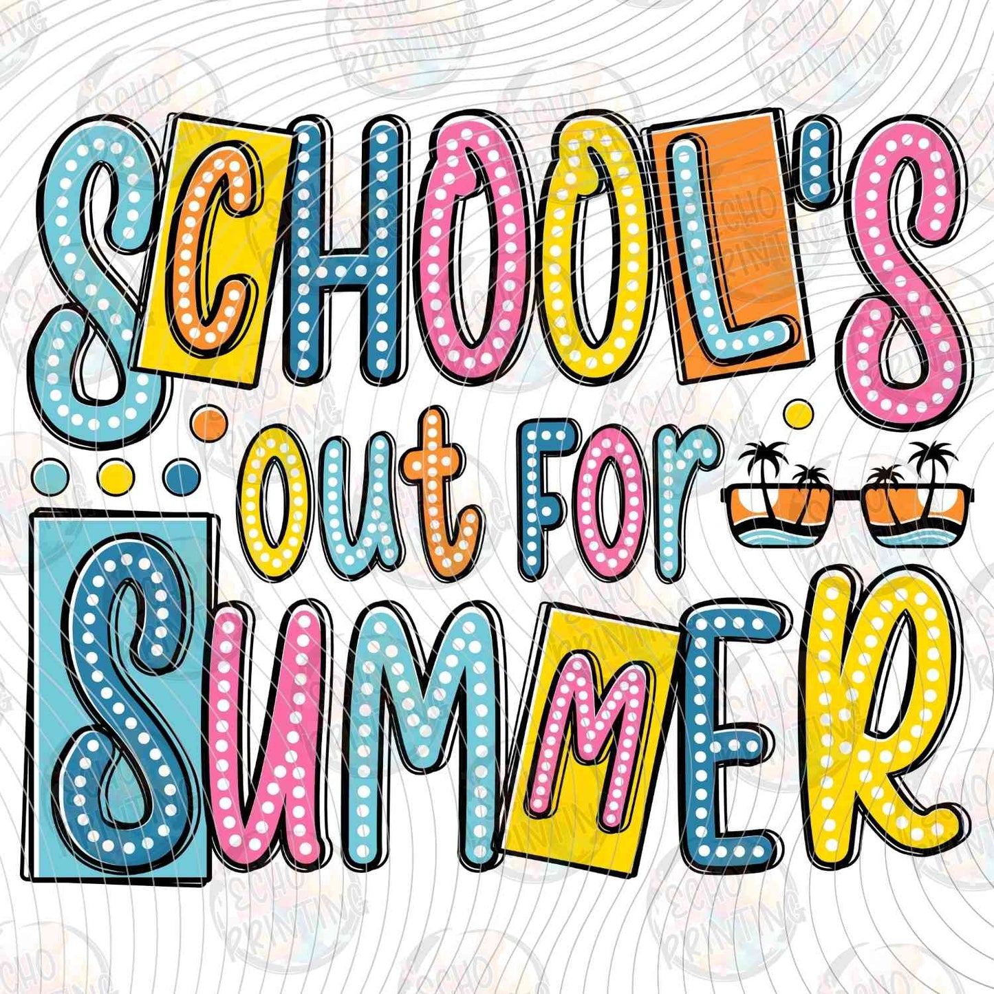 LDOS 57 - SCHOOL'S OUT FOR SUMMER BLUE YELLOW