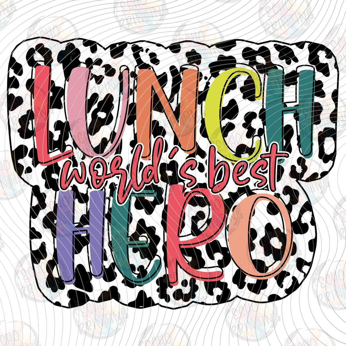 LNDG 26 - LUNCH LADY HERO LEOPARD PRINT CIRCLE